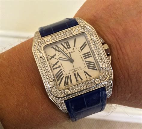 cartier diamonds watch|cartier watch with diamond bezel.